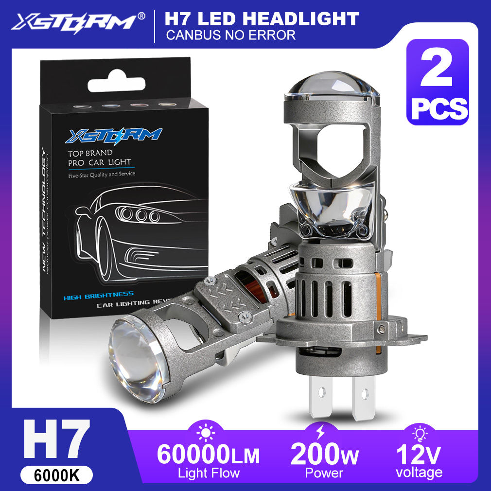 Universal Motorcycle Led Headlight Projector - XSTORM H7 LED Projektör Lens Far