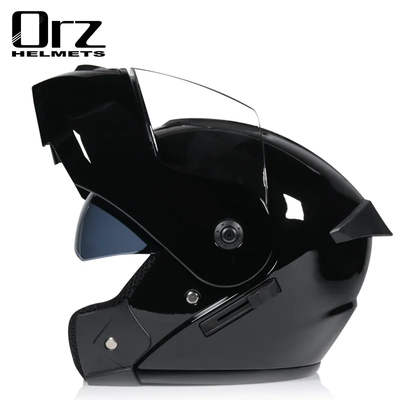Dual Visor Motorcycle Racing Helmet - Orz901 Çift Lens Tam Yüz Yarışı