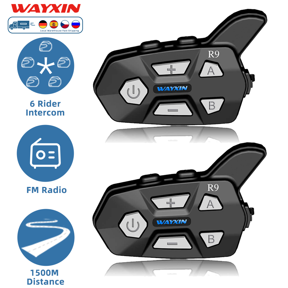 Universal Motorcycle Helmet Intercom Headset - WAYXIN R9 motosiklet interkom kask kulaklık