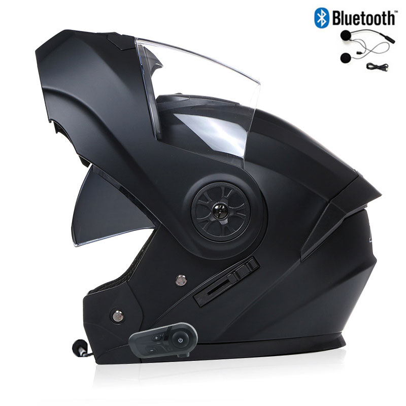 Modular Flip Up Motorcycle Helmet Dot Approved - Bluetooth Motosiklet Tam Yüz Kask Erkek