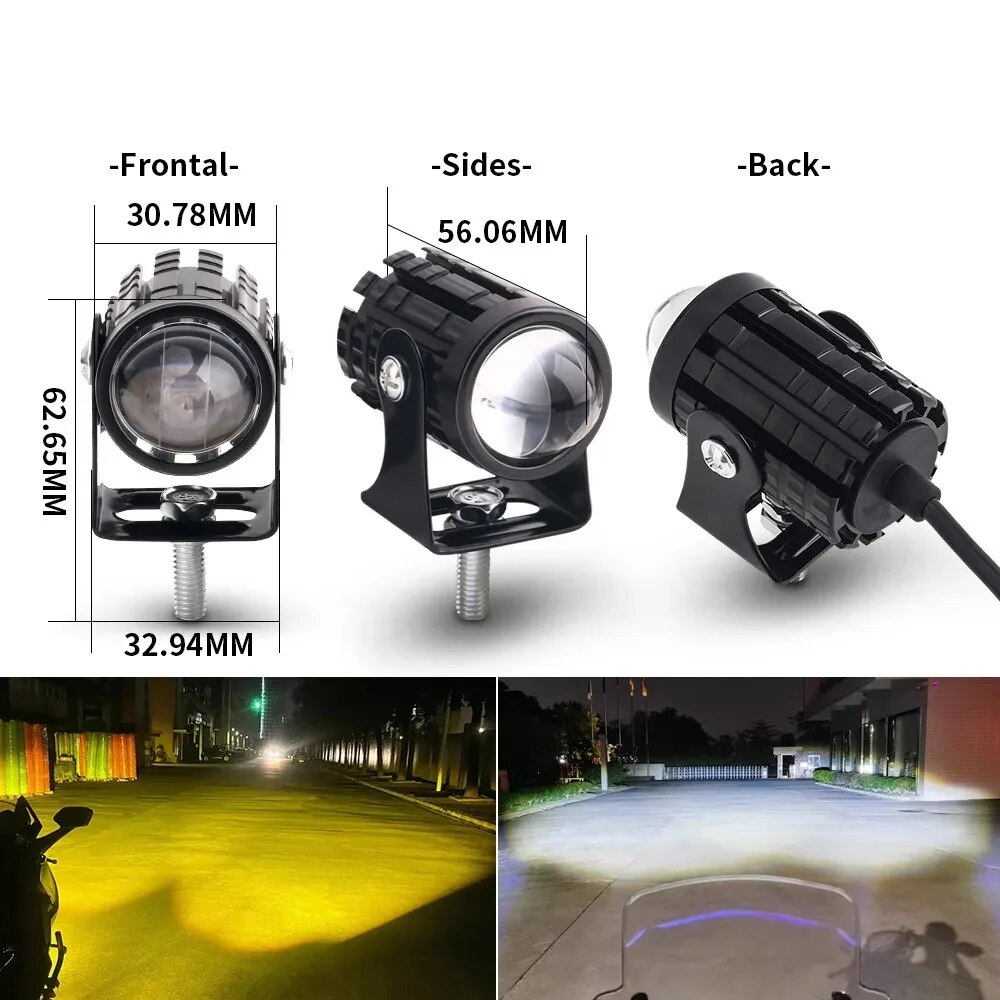 1/2 adet evrensel motosiklet L - Universal Motorcycle Led Headlight Projector incelemesi ve fiyatı