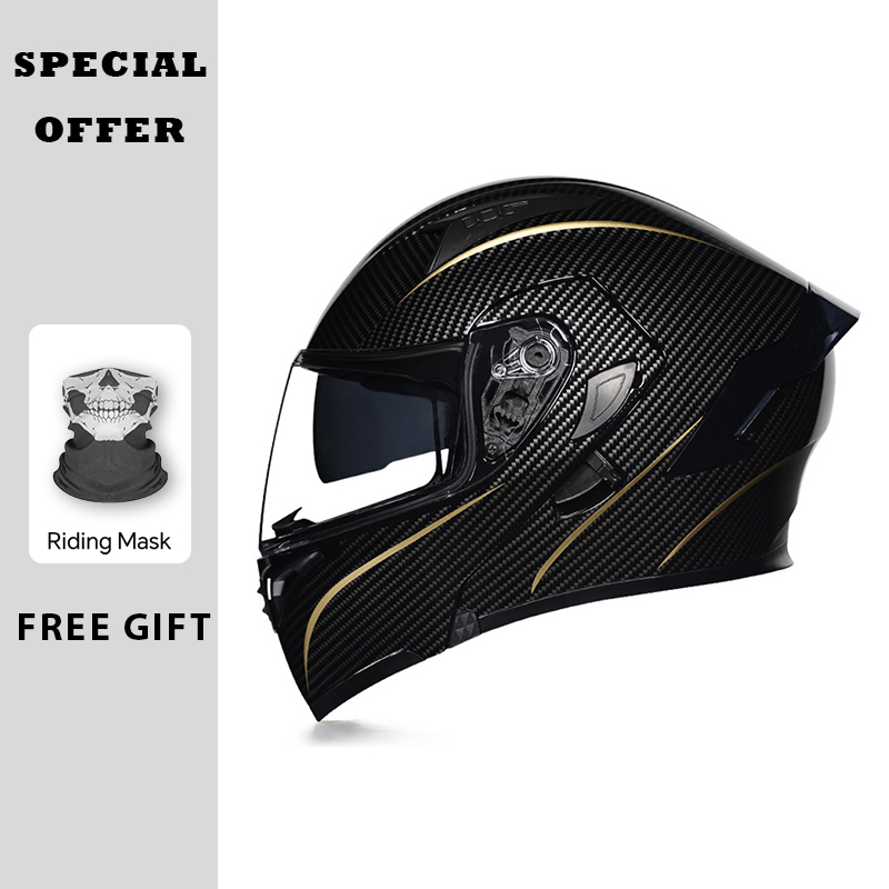 DOT Onaylı Motosiklet Açılır K - Dual Visor Motorcycle Racing Helmet incelemesi ve fiyatı