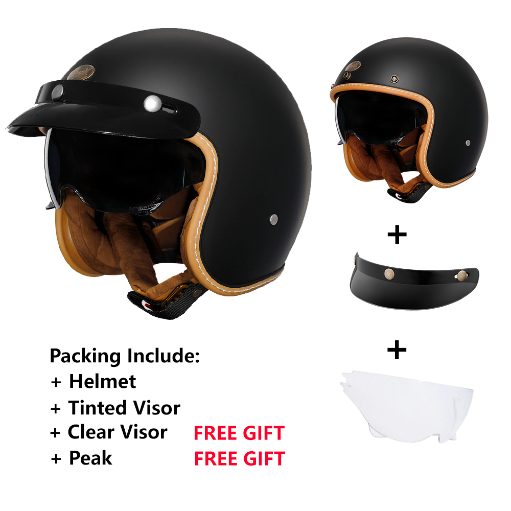 Retro Tarzı, Yetişkinler İçin, - Vintage Open Face Retro Helmet incelemesi ve fiyatı