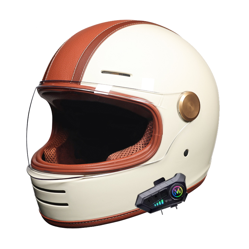Bluetooth'lu Tam Yüz Retro Kas - Full Face Motorcycle Helmet With Bluetooth incelemesi ve fiyatı