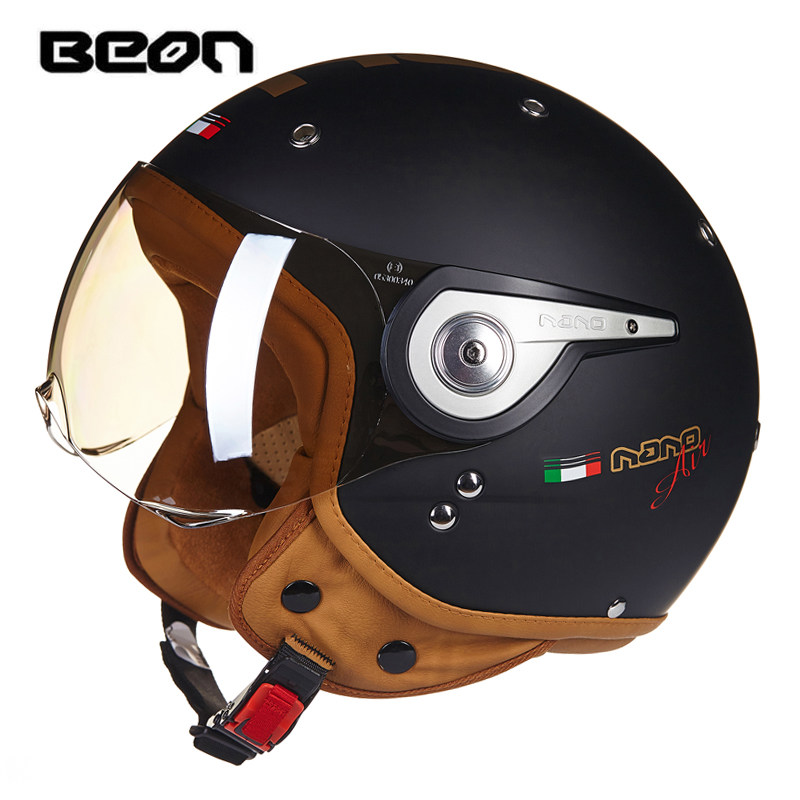 BEON B-110 Motosiklet Kaskı be - Vintage Open Face Retro Helmet incelemesi ve fiyatı