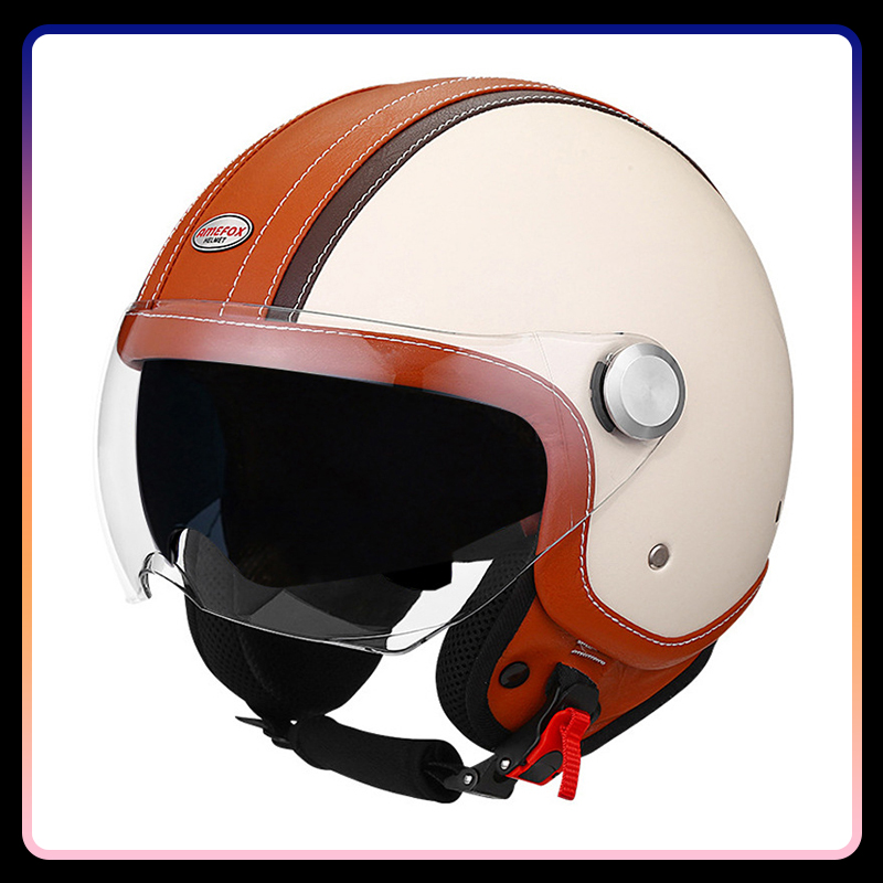 DOT Onaylı Daul Lens Açık Yüz  - Vintage Open Face Retro Helmet incelemesi ve fiyatı