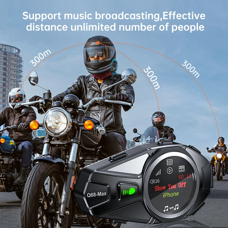 Q68-Max Motosiklet Kaskı Bluet - Universal Motorcycle Helmet Intercom Headset incelemesi ve fiyatı