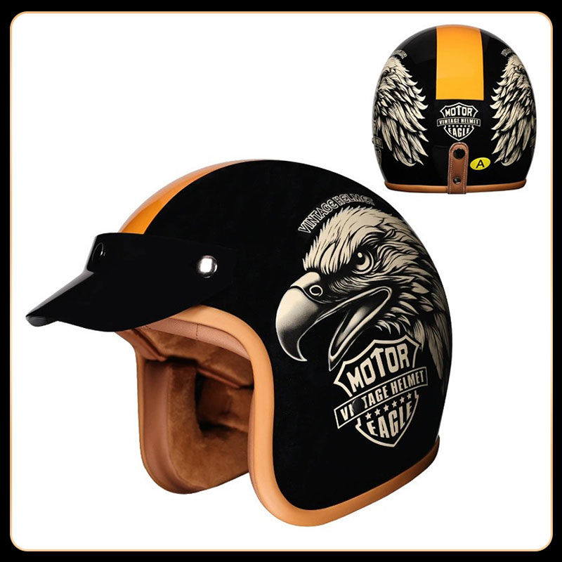 Retro Vintage 3/4 Açık Yüz Kas - Vintage Open Face Retro Helmet incelemesi ve fiyatı