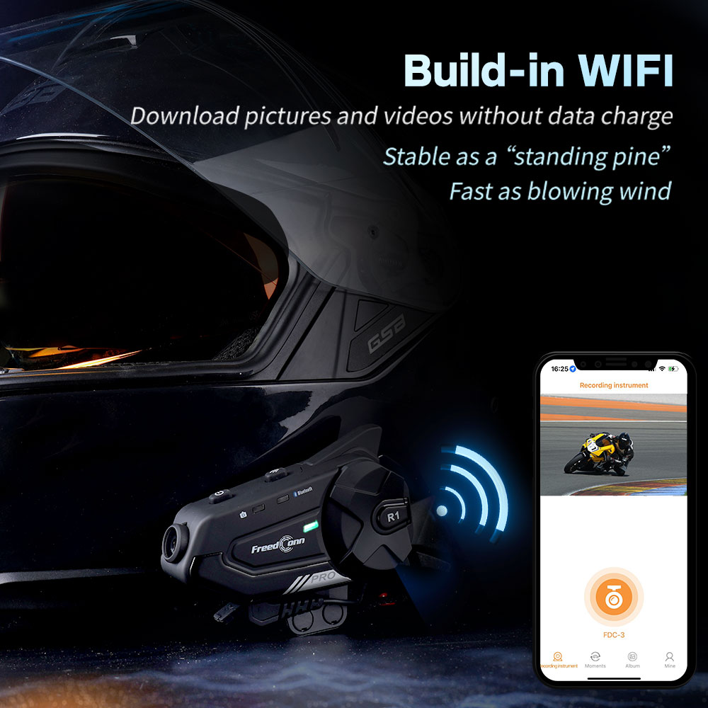 Freedconn R1 PRO motosiklet ka - Universal Motorcycle Helmet Intercom Headset incelemesi ve fiyatı